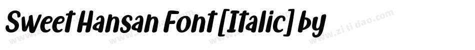 Sweet Hansan Font [Italic] by 7NTypes字体转换